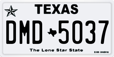 TX license plate DMD5037