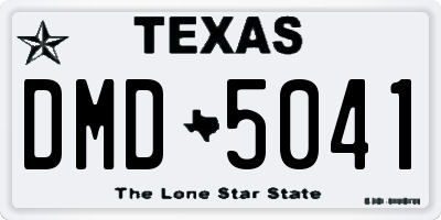 TX license plate DMD5041