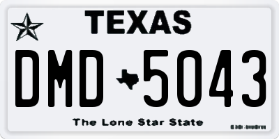TX license plate DMD5043