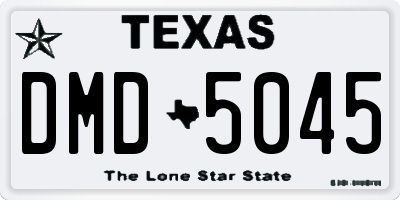 TX license plate DMD5045