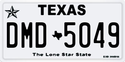 TX license plate DMD5049