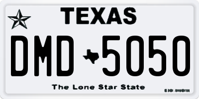 TX license plate DMD5050