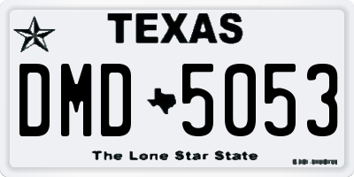 TX license plate DMD5053