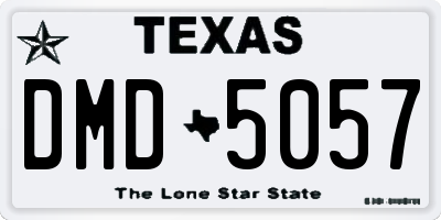 TX license plate DMD5057