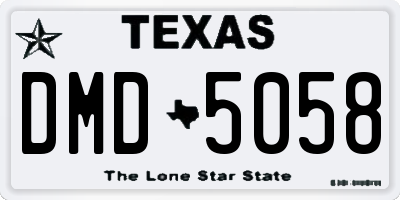 TX license plate DMD5058