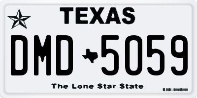TX license plate DMD5059