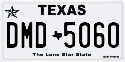 TX license plate DMD5060