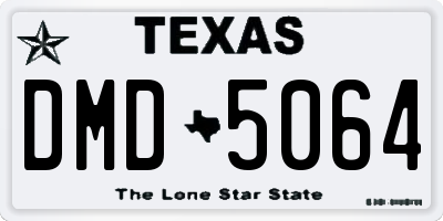 TX license plate DMD5064