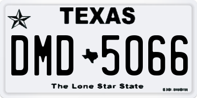 TX license plate DMD5066