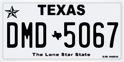TX license plate DMD5067