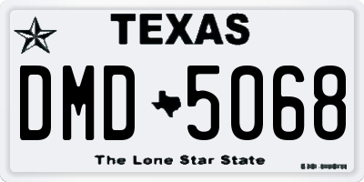 TX license plate DMD5068
