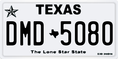 TX license plate DMD5080