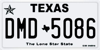 TX license plate DMD5086