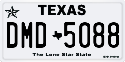 TX license plate DMD5088