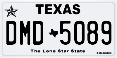 TX license plate DMD5089