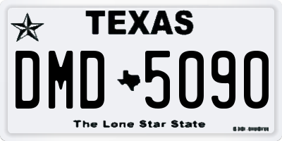 TX license plate DMD5090