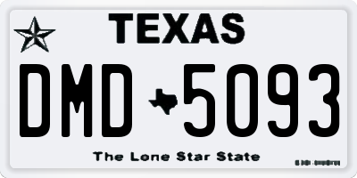 TX license plate DMD5093
