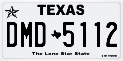 TX license plate DMD5112