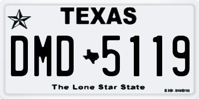 TX license plate DMD5119