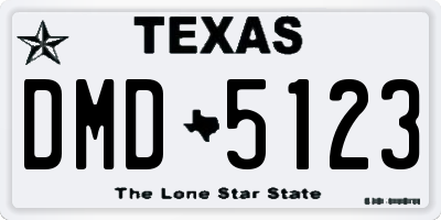 TX license plate DMD5123