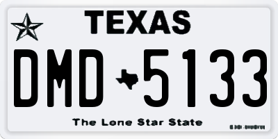 TX license plate DMD5133
