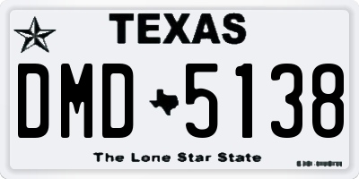 TX license plate DMD5138