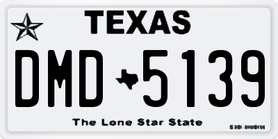 TX license plate DMD5139