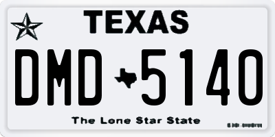 TX license plate DMD5140