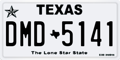 TX license plate DMD5141