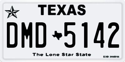 TX license plate DMD5142