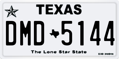 TX license plate DMD5144