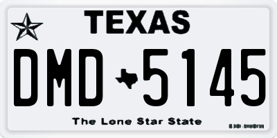 TX license plate DMD5145