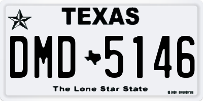 TX license plate DMD5146