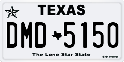 TX license plate DMD5150