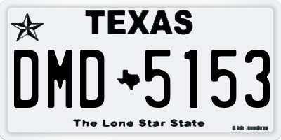 TX license plate DMD5153