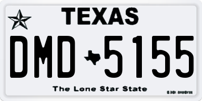 TX license plate DMD5155