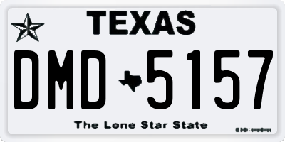 TX license plate DMD5157