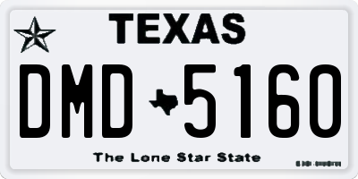 TX license plate DMD5160