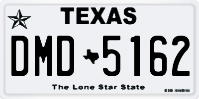 TX license plate DMD5162