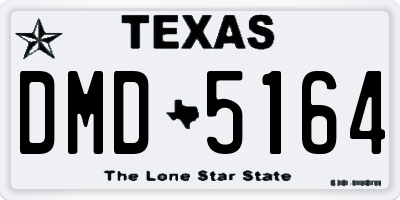 TX license plate DMD5164
