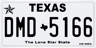 TX license plate DMD5166