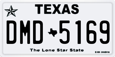 TX license plate DMD5169