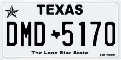 TX license plate DMD5170