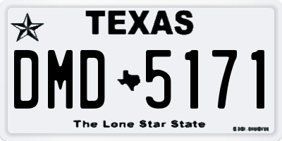 TX license plate DMD5171