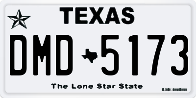 TX license plate DMD5173