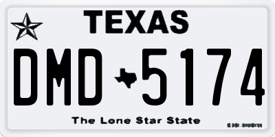 TX license plate DMD5174