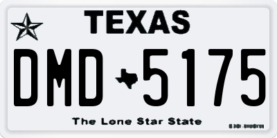 TX license plate DMD5175
