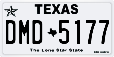 TX license plate DMD5177