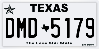 TX license plate DMD5179