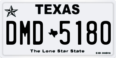 TX license plate DMD5180